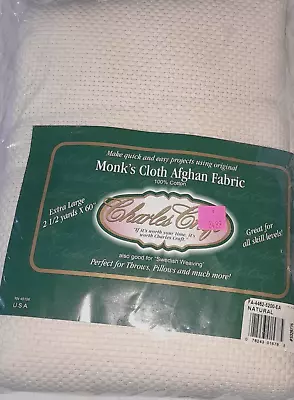 Charles Craft Monk's Cloth Afghan Cotton Fabric 2.5yds X 60  Natural • $19.99