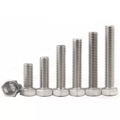 M6 M8 M10 M12 Hexagon Head Screw A2 / 304 Stainless Steel HEX CAP Bolt DIN933 • $3.42