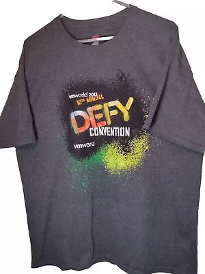 Defy T Shirt Mens XL Gray VMWorld Convention VMWare Multi Cloud Conference. • $11.95