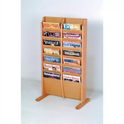 $174.73 • Buy Pemberly Row 14 Pocket Magazine Rack In Light Oak