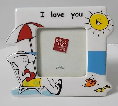 Ceramic 3x3 Picture Frame ~I Love You~ Beach Themed By Russ • $12.99