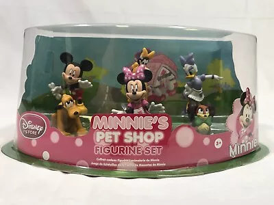 DisneyStore Authentic Mickey Mouse Minnie's Pet Shop Figurine Set NIB 6pcs • $25.88