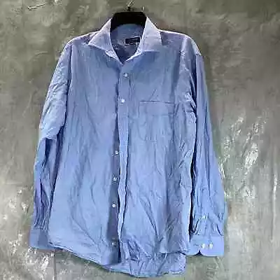 CLUB ROOM Men's Light Blue Regular-Fit Cotton Oxford Dress Shirt SZ 15.5 34/35 • $24