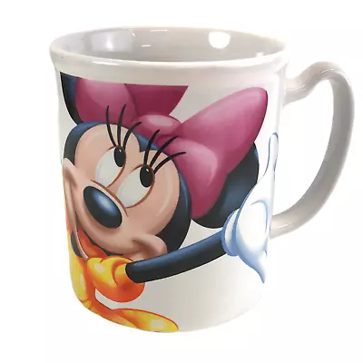 Disney Store Minnie Mouse Mug White With Pink And Purple Hearts Cup Coffee Tea • $7.46