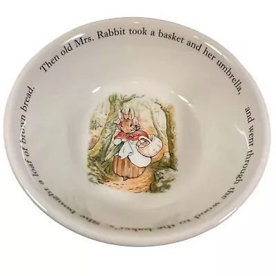 $12.95 • Buy Wedgwood Peter Rabbit Child’s Bowl Beatrix Potter Old Mrs. Rabbit