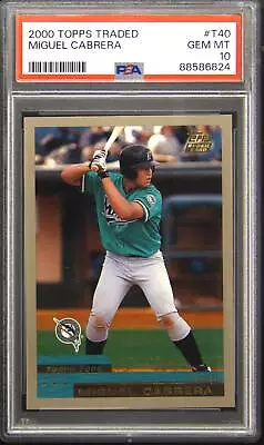 2000 Topps Traded #T40 Miguel Cabrera Rookie PSA 10 Gem Mint • $310