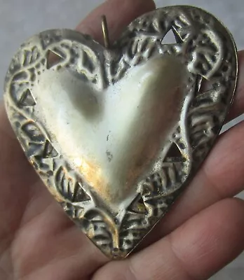 Heart  Pendant  EX Vote  Votivo  ANTIQUE OLD EX VOTO Metal • $29