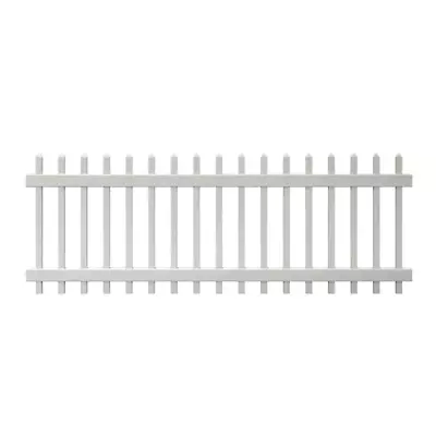 Spaced Picket Privacy Fence Panel Kit Pointed Top No Dig UV Protected 3X8 Feet  • $193.99