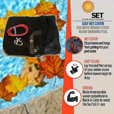 Sunsolar Energy Technologies Leaf Net Cover For Round Above Ground Swimming Pool • $45.94