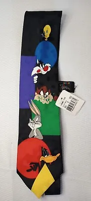 Vintage Looney Tunes Mania Warner Brothers Tie Bugs Taz Daffy Tweety Sylvester • $9.99