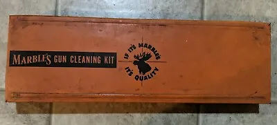 Vintage Marble Metal Box Gun Cleaning Kit • $24.99