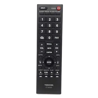 $6.10 • Buy New CT-90325 For Toshiba LCD TV Remote Control CT-90302 50L2200U 22AV600 32C120U