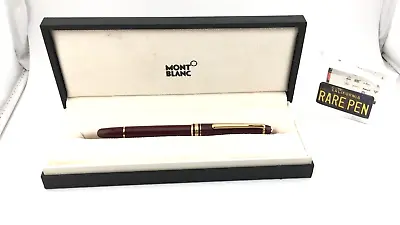 2000s MONTBLANC 144R 144 Burgundy Fountain Pen  14K Fine Nib NEW OLD STOCK • $334