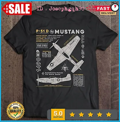 P-51 Mustang Vintage Wwii North American P51 D Fighter Plane T Shirt Size S-5XL • $15.49