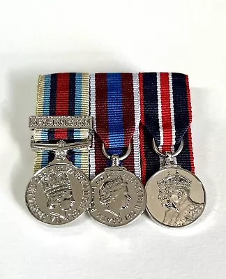 OSM Afghan +ClaspPlatinum Jubilee Kings Charles Coronation Mini Medals Mounted • £40