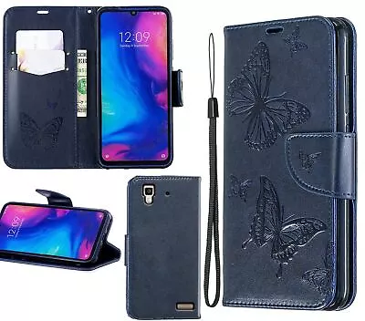 Oppo R7 Wallet Case Embossed Pu Leather Twin Butterfly • $7.50