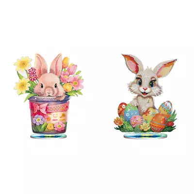 DIY Diamond Painting Desktop Ornaments Kit For Office Decor (Easter Egg Bunny) • £23.53