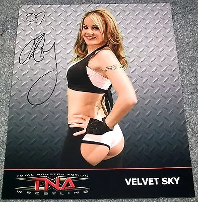 VELVET SKY Signed Autographed TNA Impact Wrestling Knockouts 8x10 Photo • $24.99