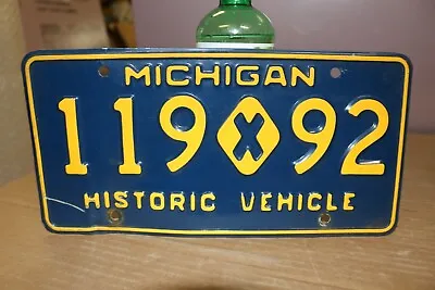 Vintage MICHIGAN HISTORIC VEHICLE License Plate Chevrolet Ford Mopar Hot Rat Rod • $19.95