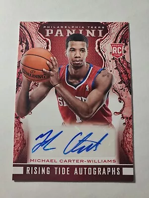 Michael Carter-Williams 2013 Panini Rising Tide Rookie Autograph Card • $4