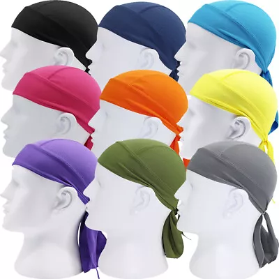 Doo Rag Cooling Dew Rag Hat Motorcycle Head Wrap Bandana Skull Cap For Men Women • $4.99