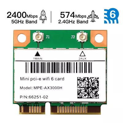 Mini PCIe WiFi 6 Card MPE-AX3000H 2.4G/5Ghz BT 5.2 Wireless Network Card For PC • $14.44