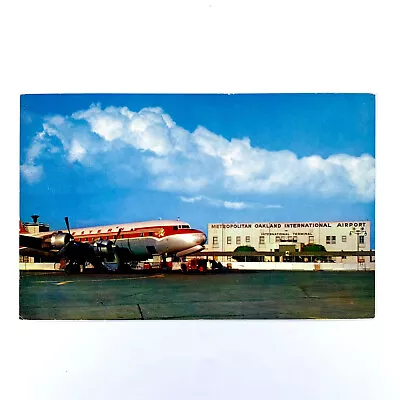 Postcard Airline Aviation Airplane Western Oakland International Airport 1960s • $6