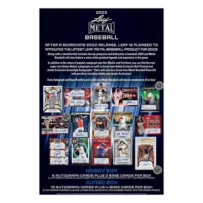 Mark McGwire – Oakland A's 2023 Leaf Metal Hobby  1/2 Case Player Break • $1.99