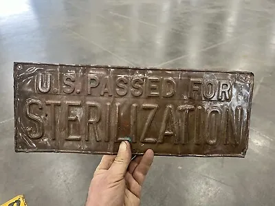 Vintage Totally Unique US Government Copper Sign • $100