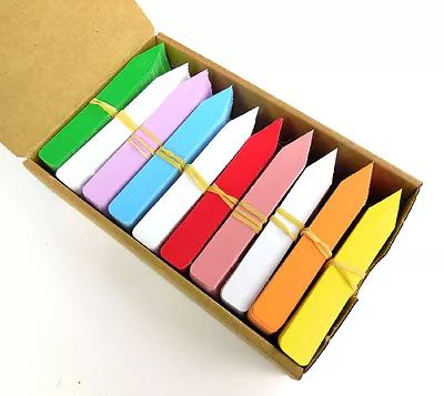 $21.49 • Buy Plastic Plant Stakes Tags Labels Bright Rainbow Colors Made In USA  4  X 5/8 