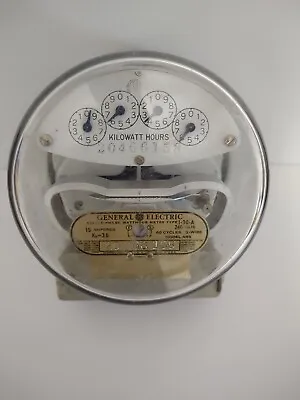 Vtg  General Electric Watt Hours Electric Meter AR-5  Type I-30-A W/ Glass Dome  • $74.97