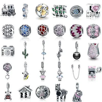 BAMOER 29 Choices European 925 Sterling Silver DIY Charm Bead Fit Women Bracelet • $6.30