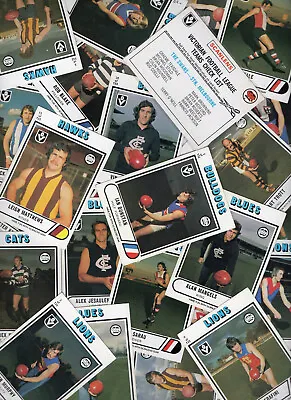 1976 Afl Vfl Scanlens [high Quality Cards] - Bulk Menu Lot {sharp Corners Set} • $10