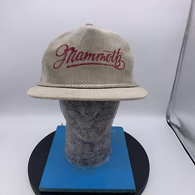 Vintage Mammoth Mountain Ski Resort Ca Corduroy Embroidered Rope Cap Hat Snow • $49.99