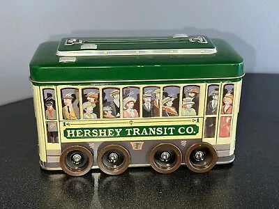 Vintage Hershey Transit Co #3 Trolly Car Candy Cookie Tin Rolling Wheels 2002 • $14.99