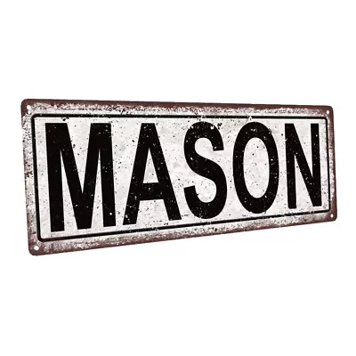 Mason Metal Sign; Wall Decor For Kids Room Or Nursery • $36.99