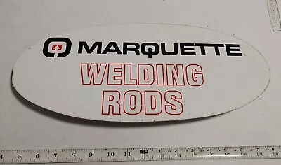 Vintage MARQUETTE Welding Rods Advertising Pressed Wood? Sign Rare • $49.99