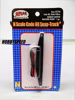 ATLAS N SCALE CODE 80 SNAP-TRACK REMOTE SWITCH MACHINE - RIGHT Train ATL2716 NEW • $14.84