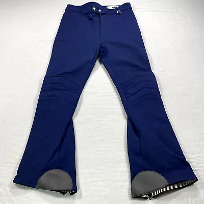 VINTAGE Schoeller Summit Ski Wear Snow Pants Mens 34x32 Blue Nylon Wool 80s * • $34.88