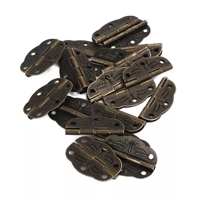 20PCS Engraved Delicate Vintage Iron Hinges Drawer Box Home Cabinet Furniture • $10.13