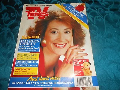 TV Times Magazine TVS 4-10 Nov 1989 Maureen Lipman Michael Ball Jonathan Ross • £2.99