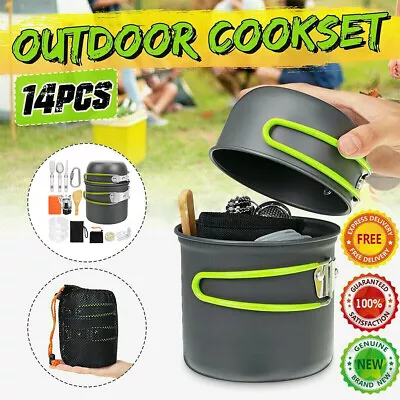 £20 • Buy Portable Cook Set Camping Cookware Kit Outdoor Picnic Hiking Cooking Equipment