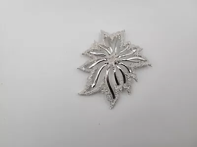 Vintage Trifari Silver Tone Flower Brooch HB • $12.99