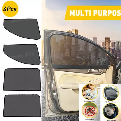 4X Magnetic Car Side Front Rear Window Sun Shade Mesh Shield UV Protection Parts • $15.34