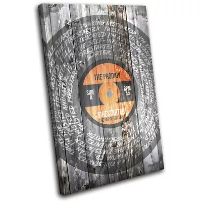 £69.99 • Buy Prodigy Firestarter Lyrics Vinyl Musical SINGLE CANVAS WALL ART Picture Print