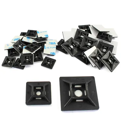 £3.25 • Buy Self Adhesive Or Screw Cable Tie Mounts Clips For Cable Wire Conduit Tubing