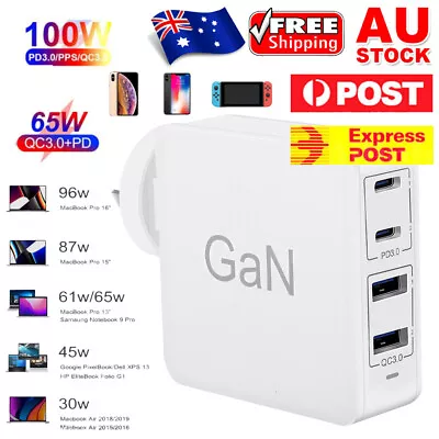 USB-C Type C Fast 100W/65W Charger GaN PD 4 Ports Power Adapter For Phone Tablet • $49.99