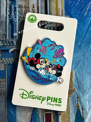 2024 Disney Parks Mickey & Minnie Mouse Runaway Railway Underwater Scuba OE Pin • $20.95