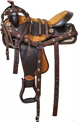 New Style Western Synthetic Pleasure Barrel Trail Horse Saddle & Tack Set Free • $348