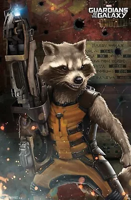 2014 MARVEL COMIICS GUARDIANS OF THE GALAXY ROCKET RACOON POSTER 22x34 NEW • $9.99